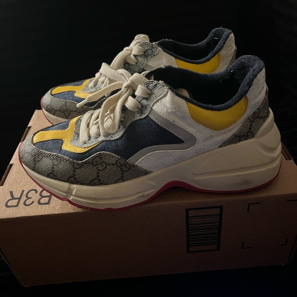Size 8.Gucci Rhyton GG Supreme Multicolor Sneakers - Picture 5 of 7